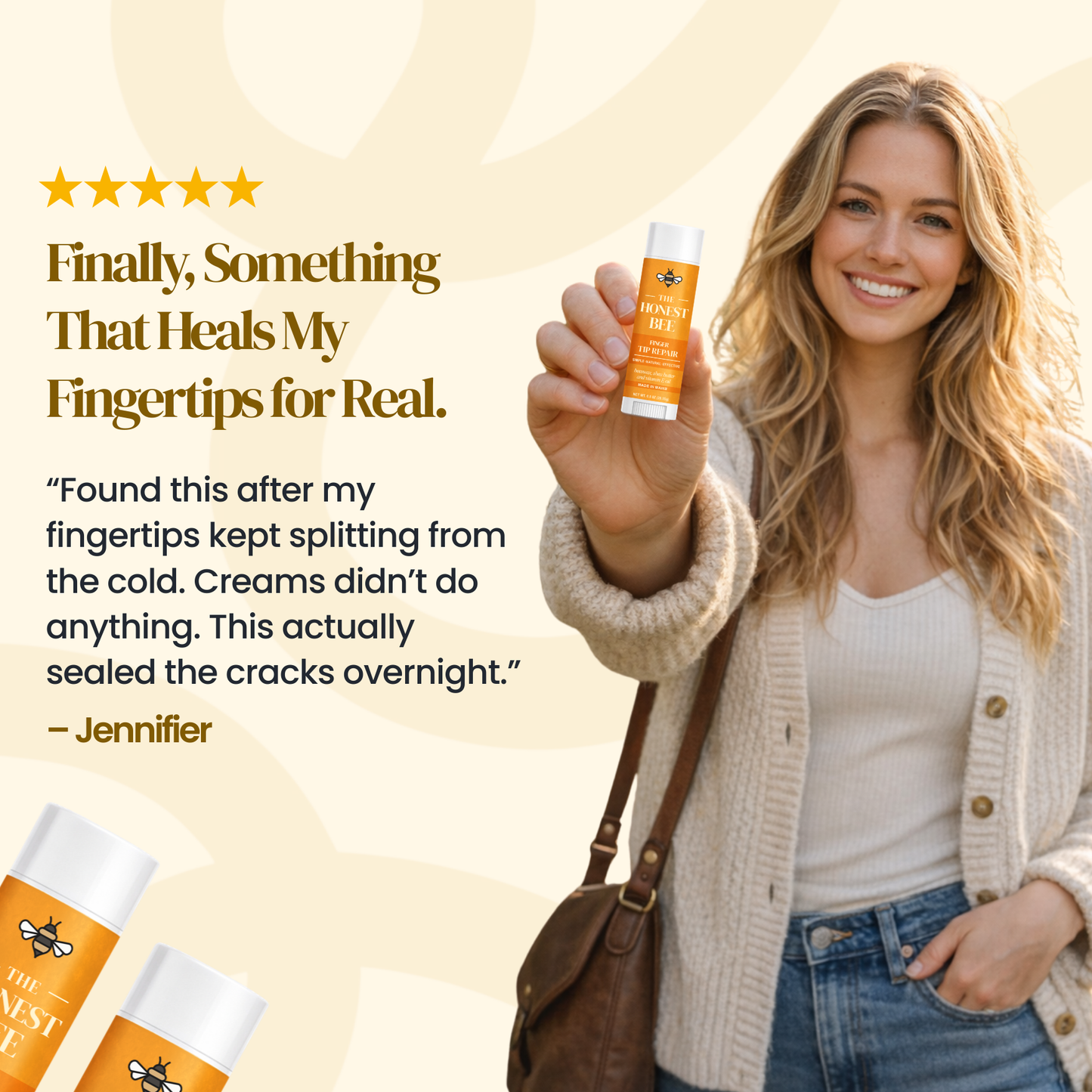 The Honest Bee Tip Repair - Natural Crack Healing Stick for Dry, Split Skin